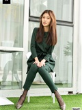 SIW Siwen media 062 small fragrant wind dark green pure cotton temperament small foot pants two - Zhen zhen(39)